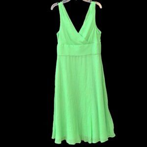 J.Crew Silk Green Flowy Summer Dress 8